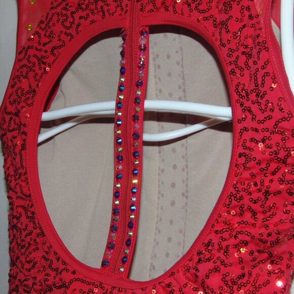 Red Sequin Leotard [No tag AM?] - Picture 4 of 6